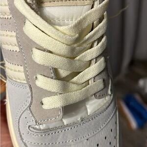 Cream and Gray Sneakers